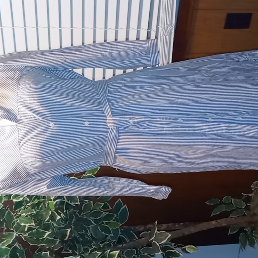 BANANA REPUBLIC Blue & white dress size 10